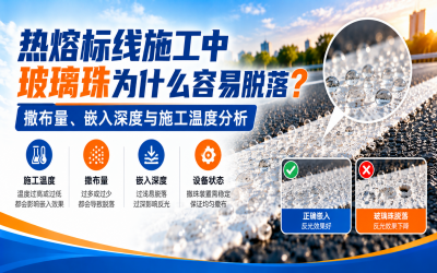 热熔标线玻璃珠脱落原因及正确撒布施工方法